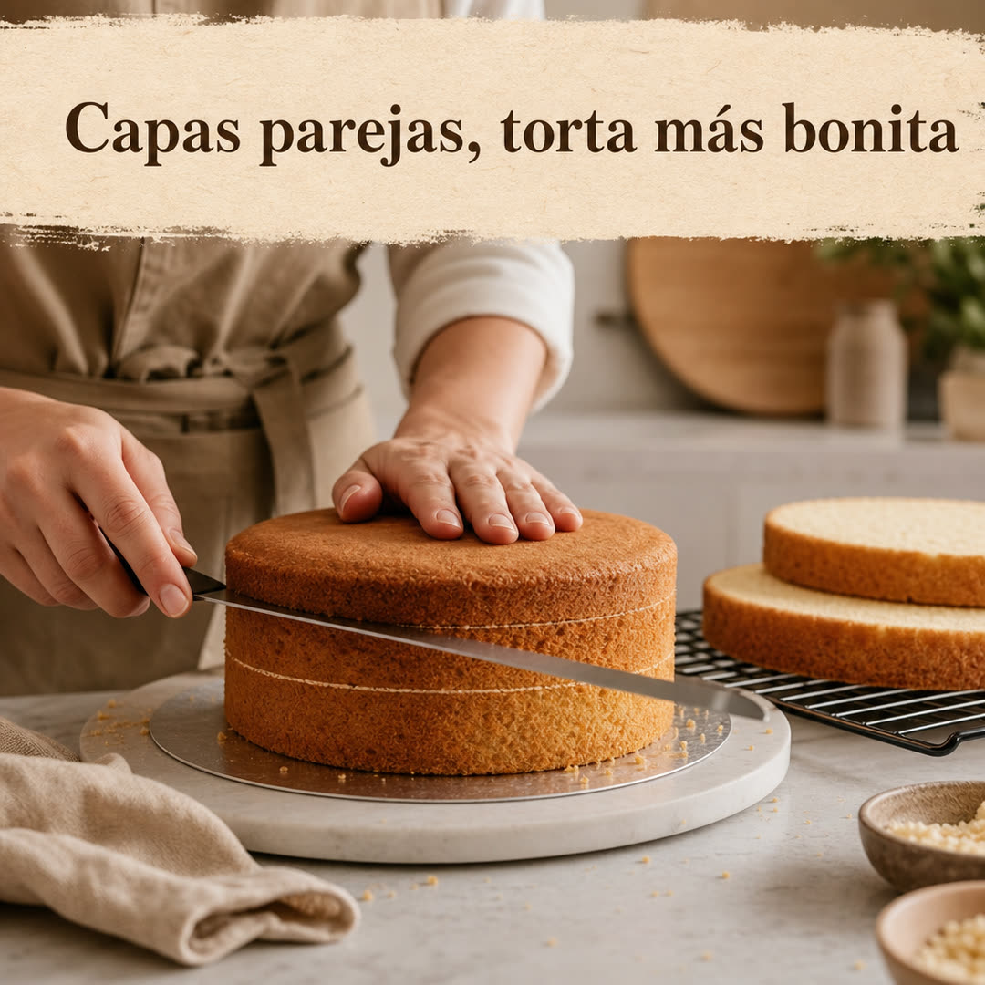 Cómo nivelar capas de torta sin romperlas, paso a paso