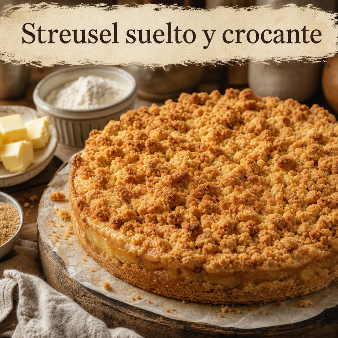 Streusel suelto y crocante: claves inspiradas en los kuchenes sureños